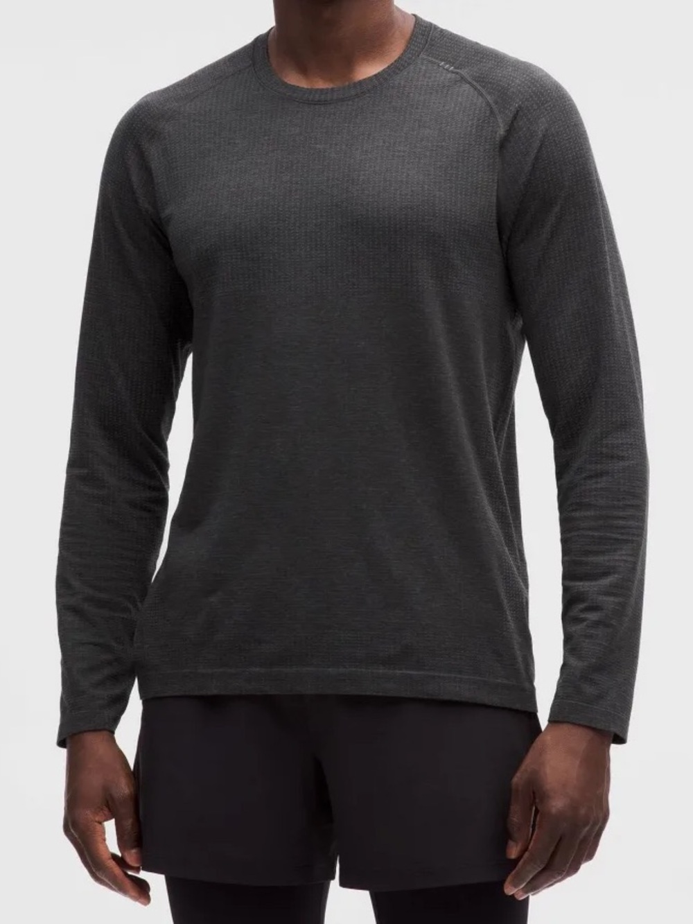 lululemon athletica Men's Long-Sleeve Crew Neck Top - Charcoal Gray